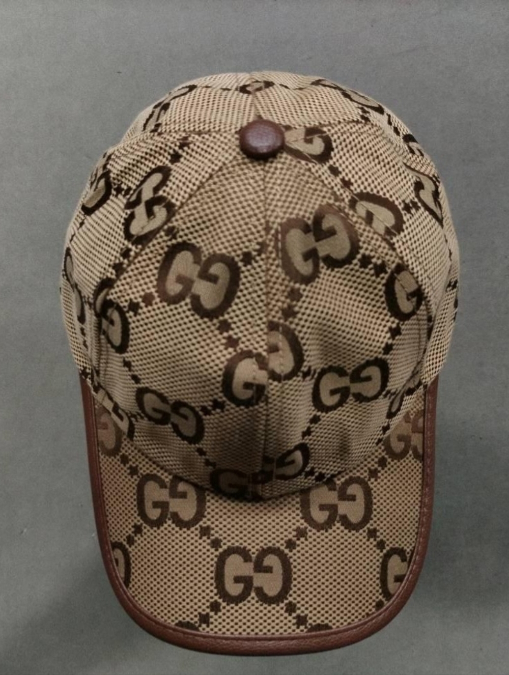 Gucci Monogram Beige Brown Baseball Cap